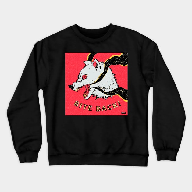 WOLF BITE BACK! Crewneck Sweatshirt by OFFICIAL KERMIT STORE